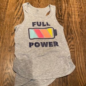 GAP Kids Gray Tank Top with Colorful Battery Design